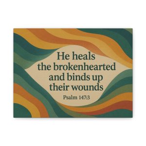Bible Scripture Matte Canvas Wall art For Healing, Religious Wall art
