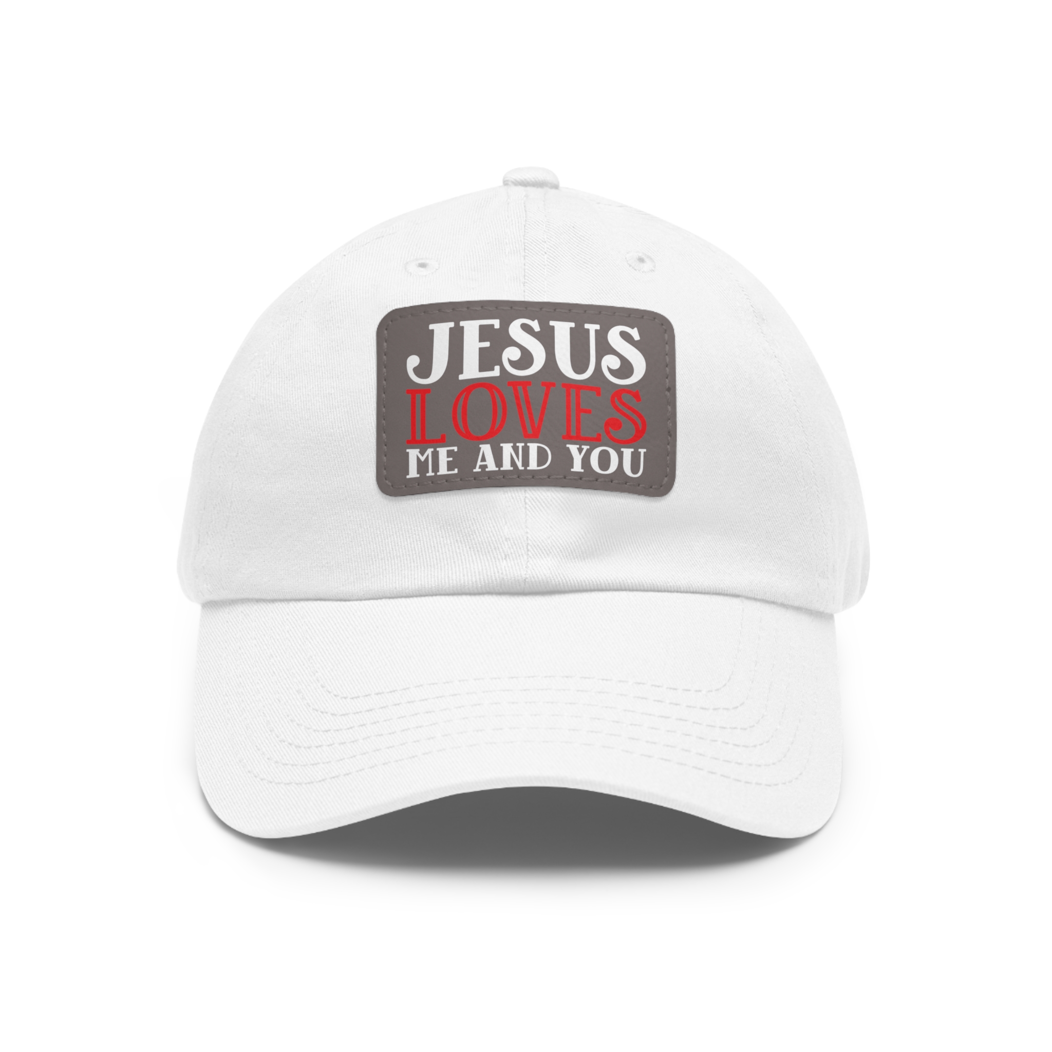 Jesus Loves Dad Hat, Casual Cap for Men, Gift for Father's Day, Faith-Based Apparel, Christian Accessory, Everyday Wear