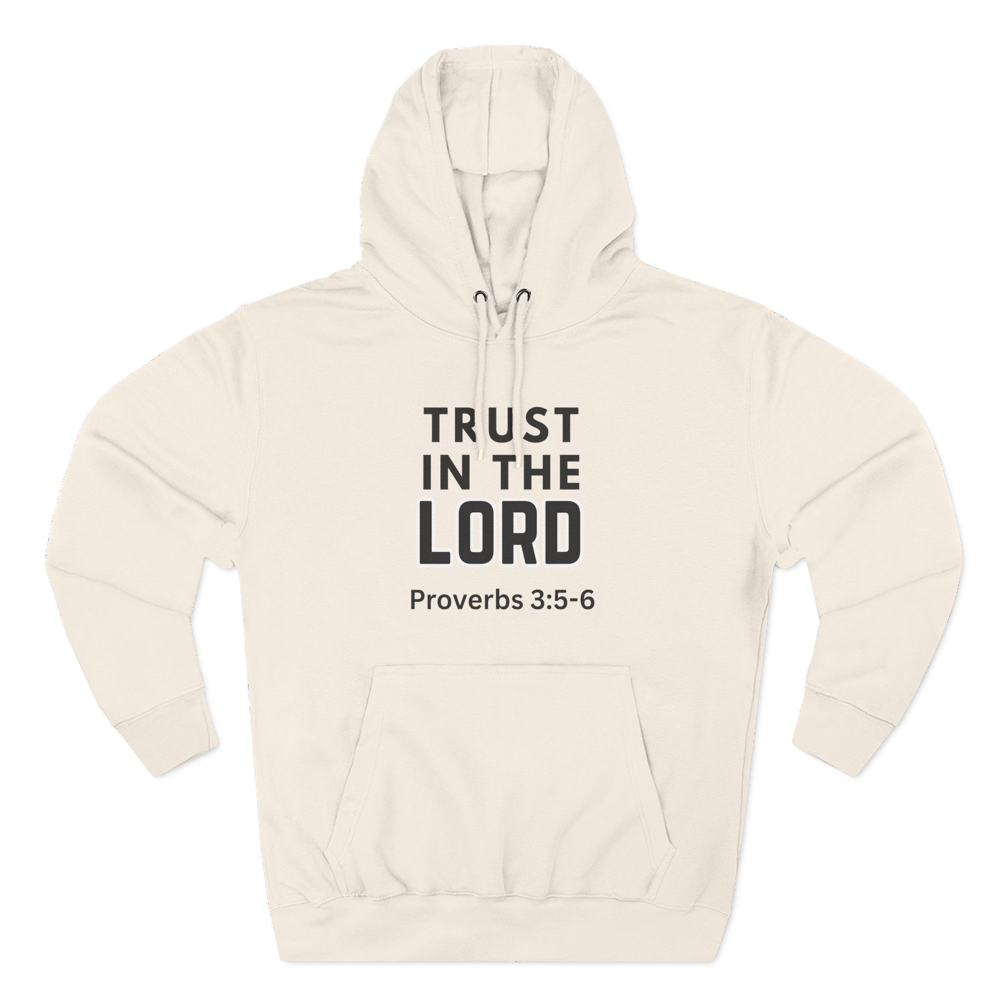 Inspirational Fleece Hoodie, Trust in the Lord, Christian Gift, Faith Hoodie, Cozy Sweatshirt, Bible Verse Apparel, Religious Clothing - Image 3