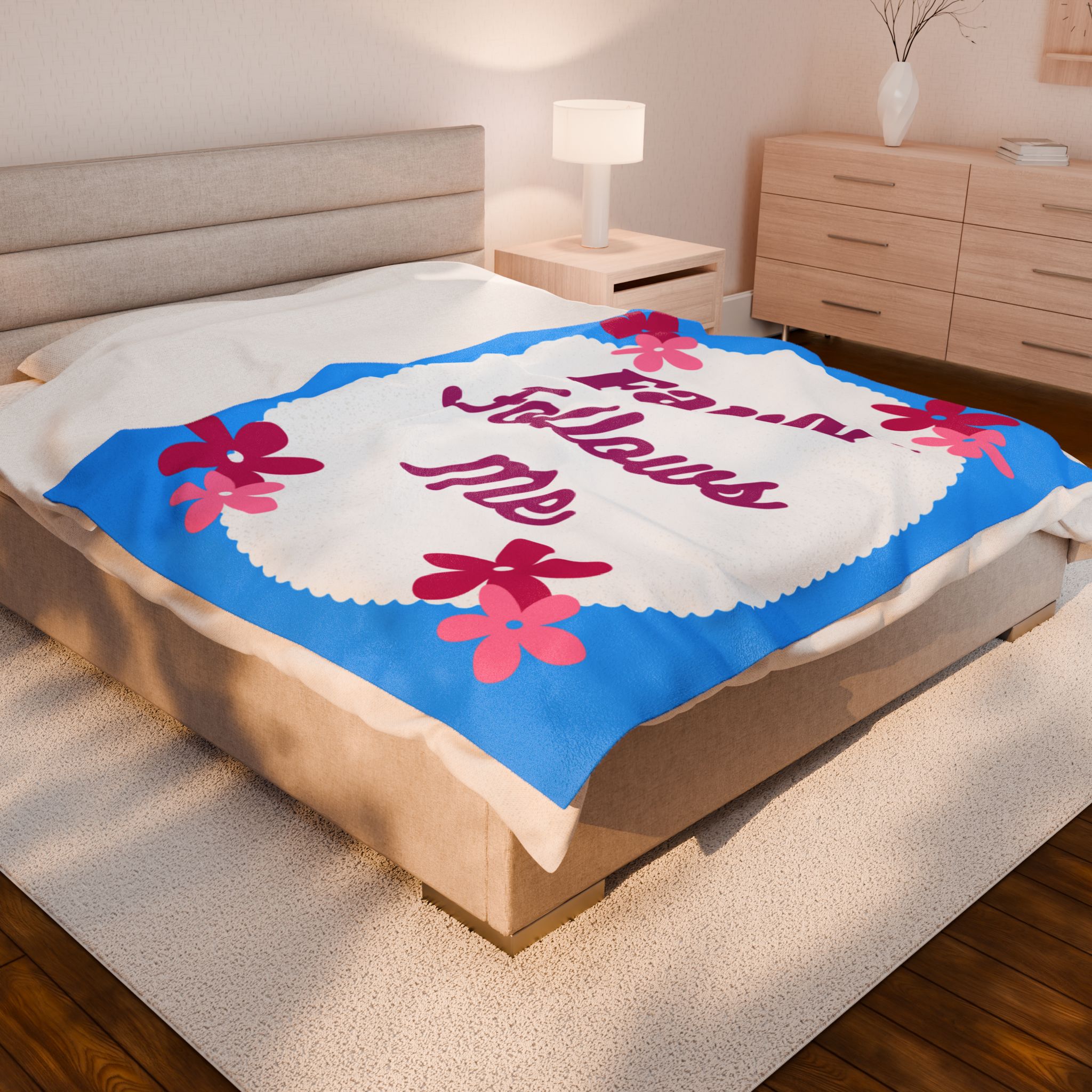 Favor Follows Me Velveteen Plush Blanket - Image 4
