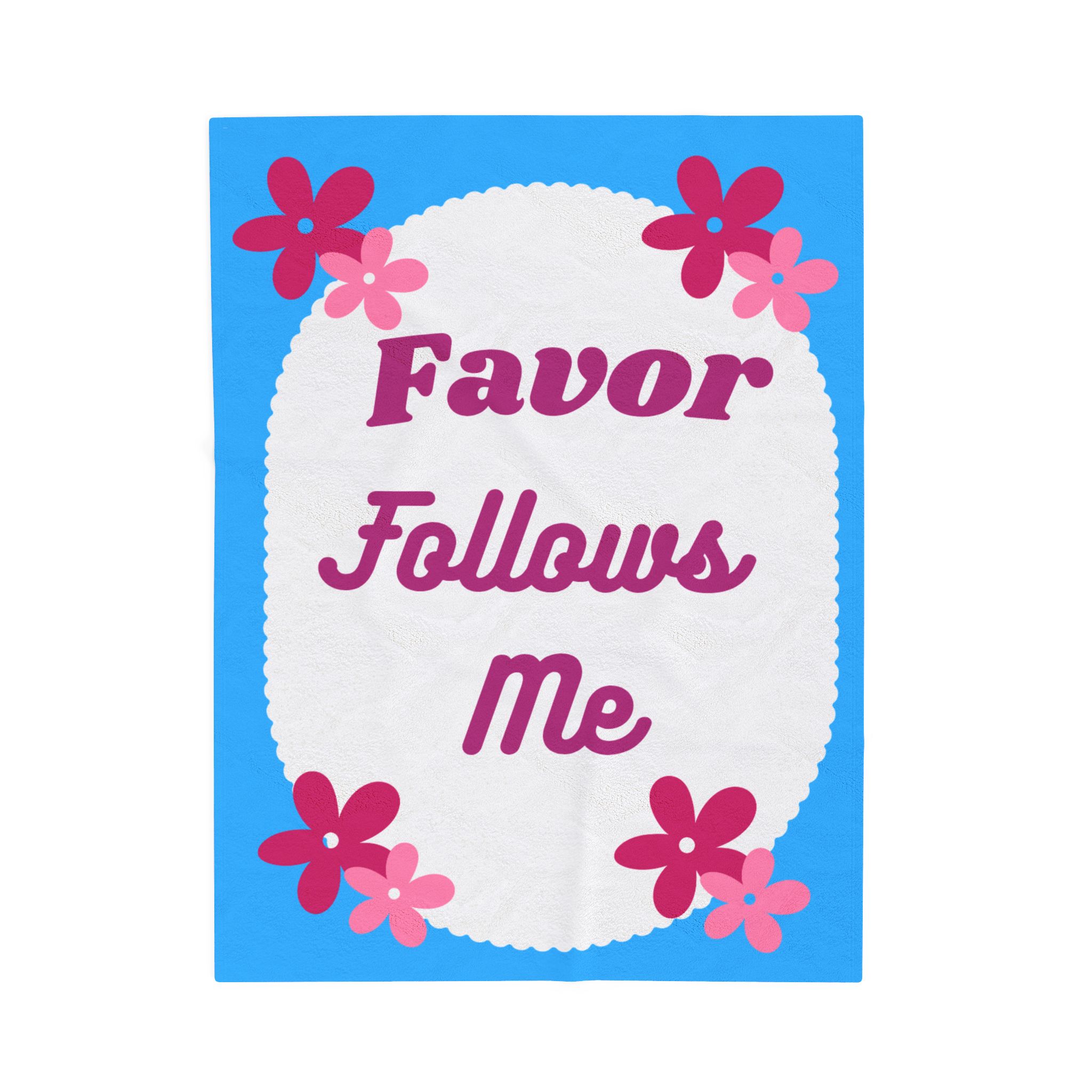 Favor Follows Me Velveteen Plush Blanket - Image 11