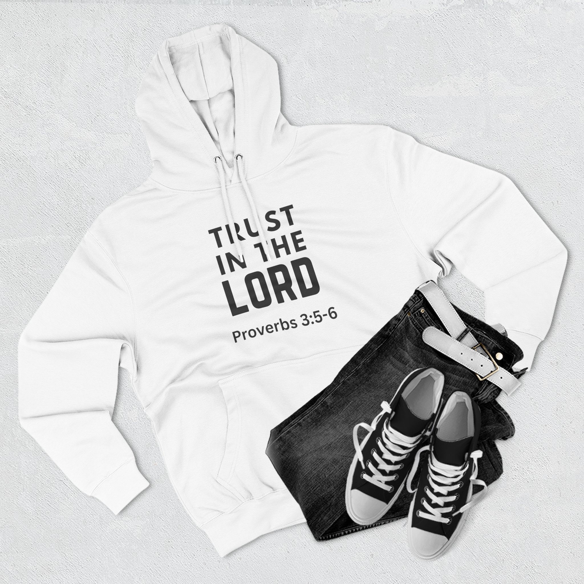 Inspirational Fleece Hoodie, Trust in the Lord, Christian Gift, Faith Hoodie, Cozy Sweatshirt, Bible Verse Apparel, Religious Clothing - Image 7