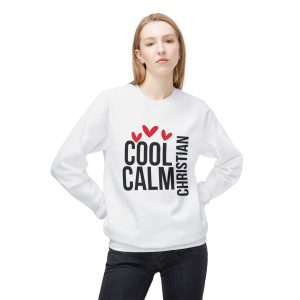 Cool Calm Christian women sweater Midweight Softstyle Fleece Crewneck Sweatshirt