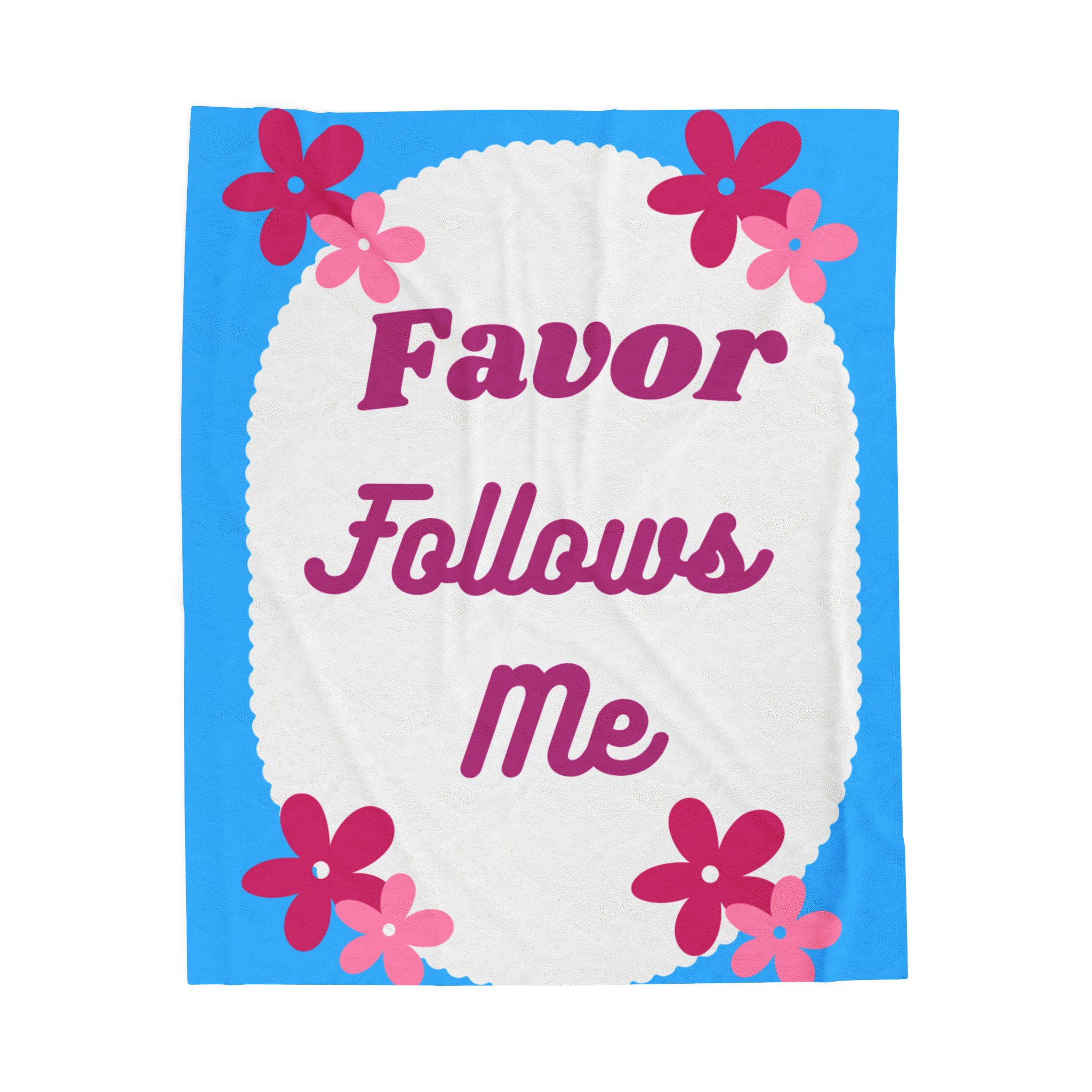 Favor Follows Me Velveteen Plush Blanket - Image 5