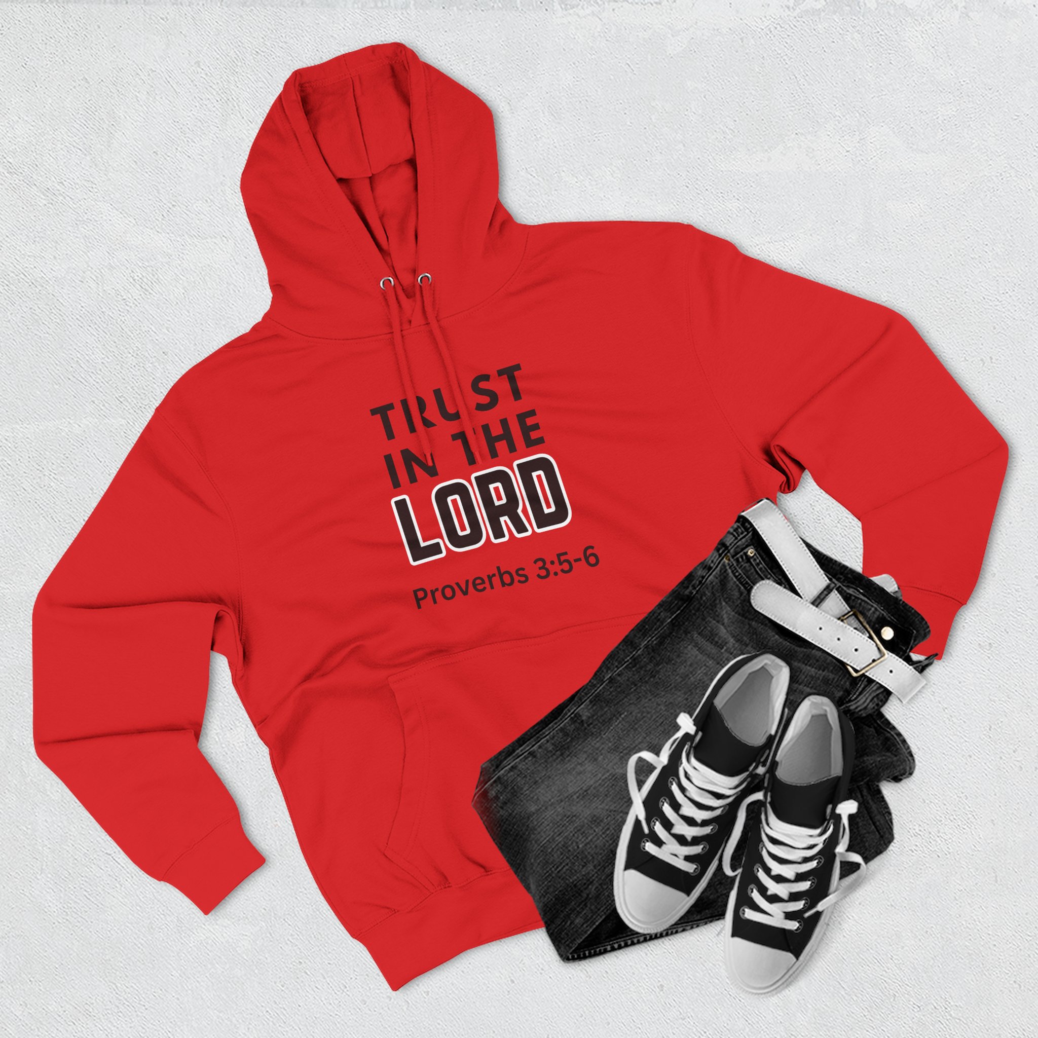 Inspirational Fleece Hoodie, Trust in the Lord, Christian Gift, Faith Hoodie, Cozy Sweatshirt, Bible Verse Apparel, Religious Clothing - Image 16