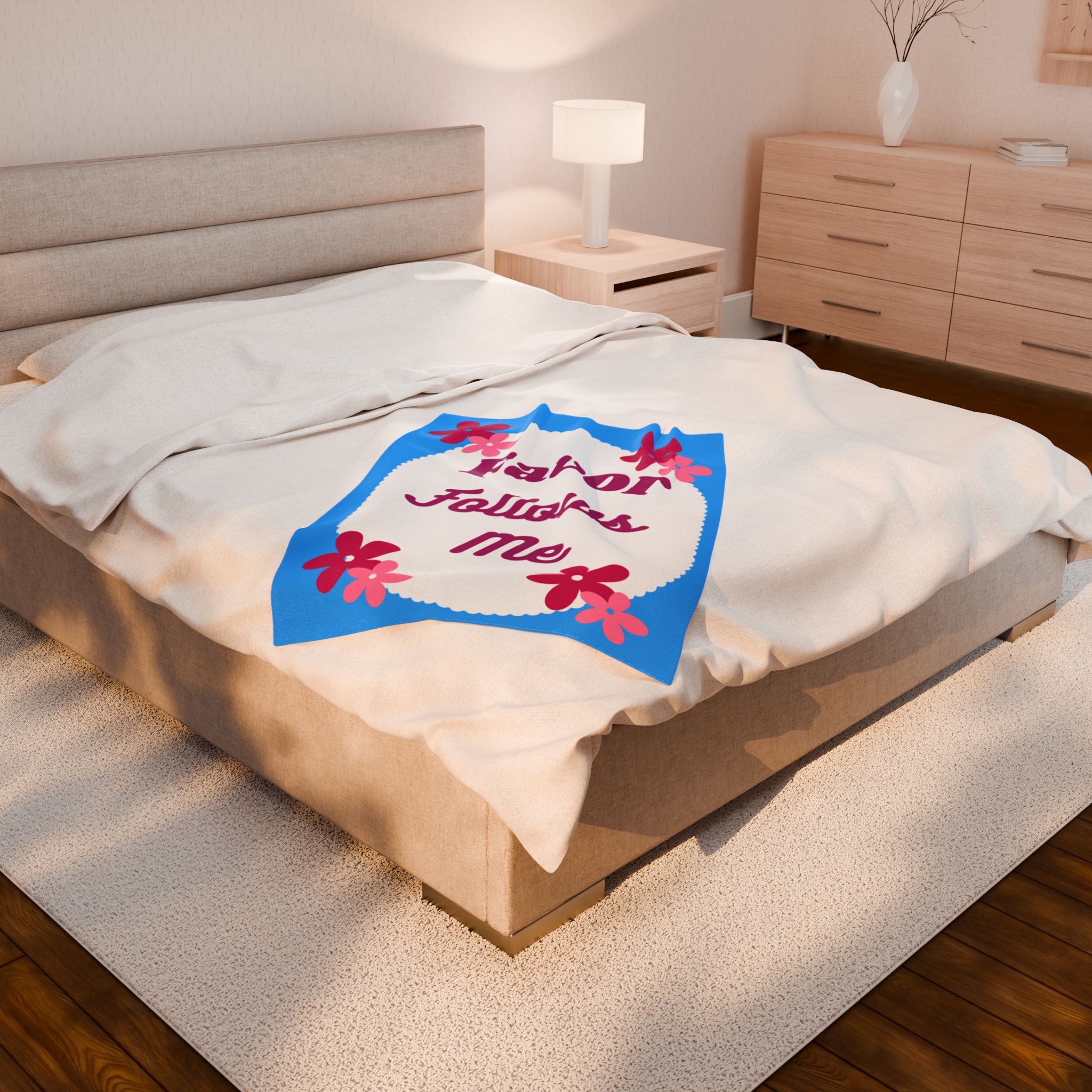 Favor Follows Me Velveteen Plush Blanket - Image 14