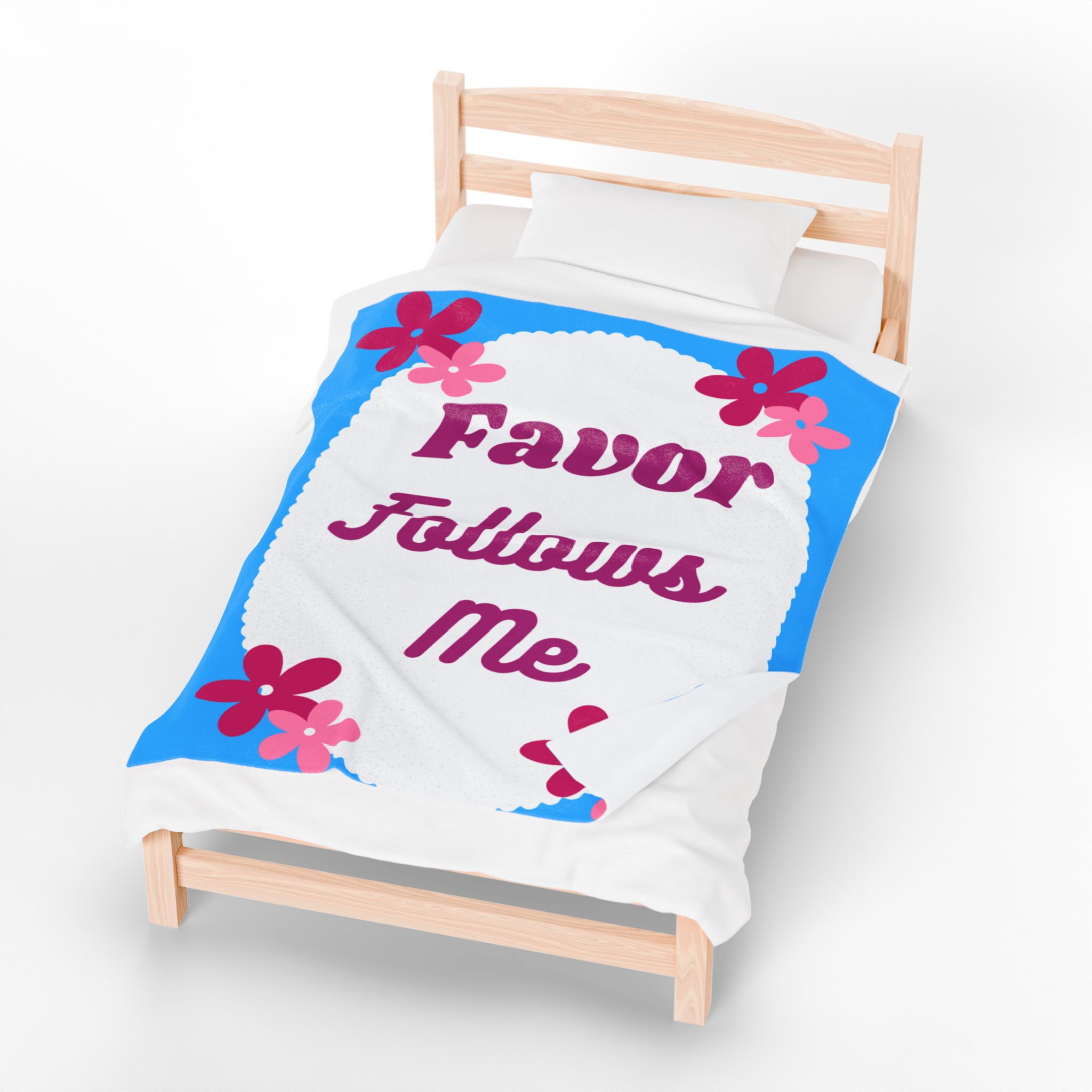 Favor Follows Me Velveteen Plush Blanket - Image 8