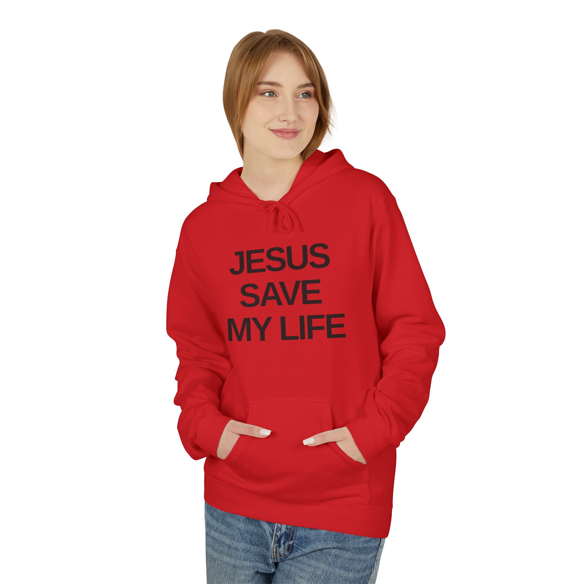 Faith-Inspired Jesus Save My life Women Fleece Hoodie, Jesus Save My Life Sweatshirt, Christian Apparel, Inspirational Gift, Casual Wear - Image 9