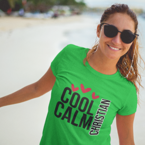 Cool Calm Christian Tee - Women's Softstyle T-Shirt, Faith-Based Apparel, Inspirational Gift, Christian Spirituality, Casual Wear, [...]