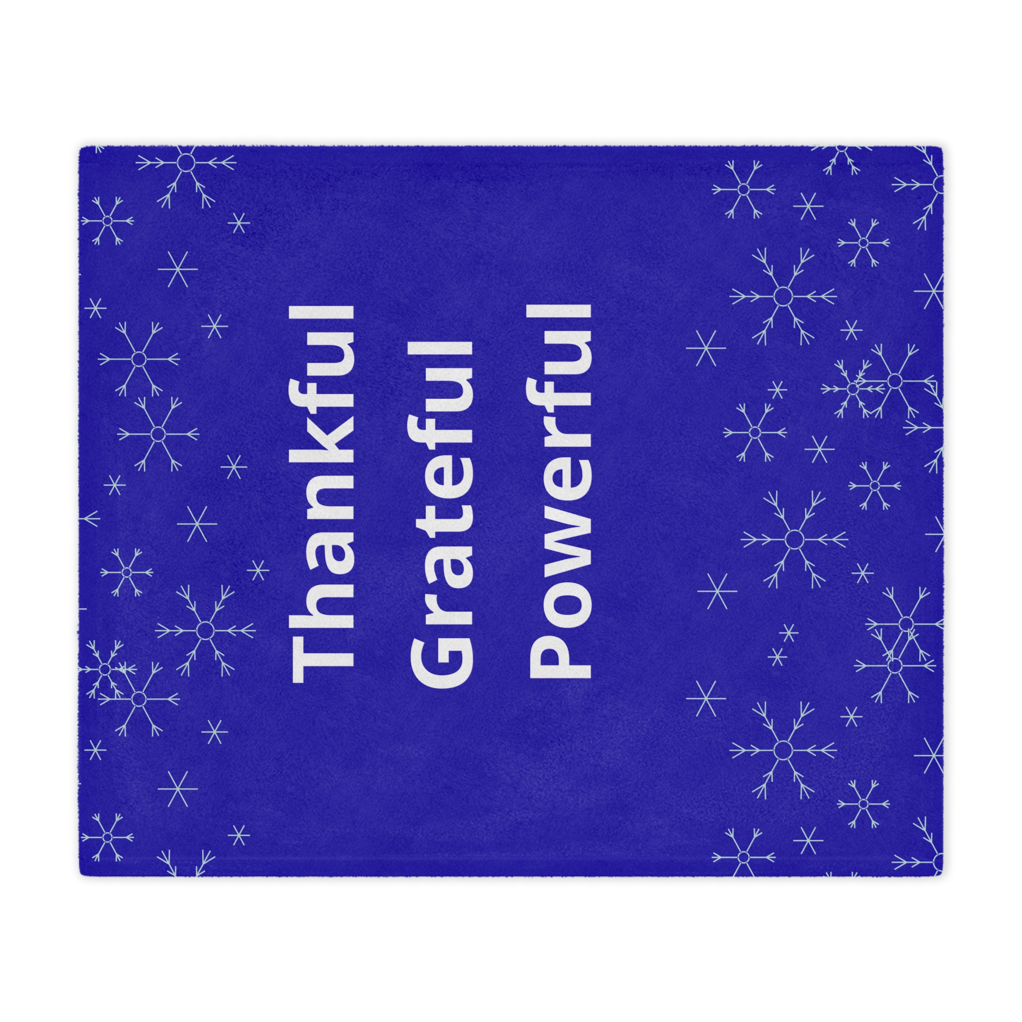 Thankful Grateful Powerful Minky Blanket - Image 6