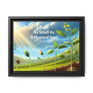 Faith as Small as a Mustard Seed, Motivational Decor, Home Office Wall Art, Gift for Friends-Inspirational Framed Canvas Wall Art