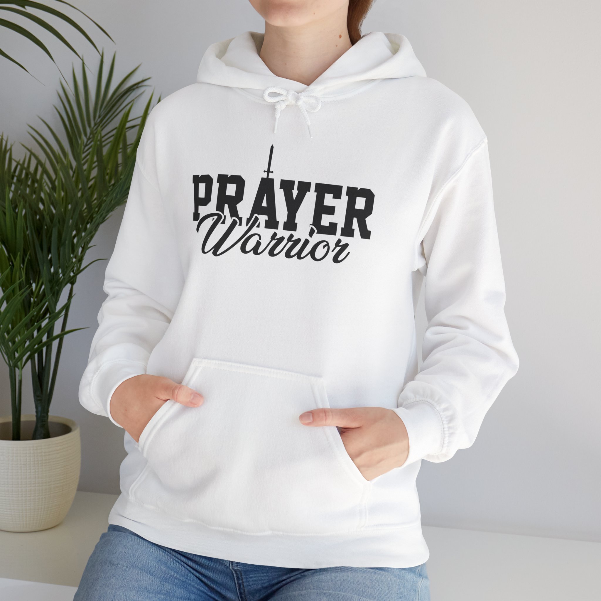 Women Prayer Warrior Hoodie Heavy Blend Sweatshirt for Faith and Strength - Image 13