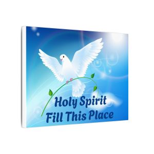Holy Spirit Inspirational Canvas Wall Art, Religious Decor, Christian Gift, Spiritual Decoration, Church Artwork