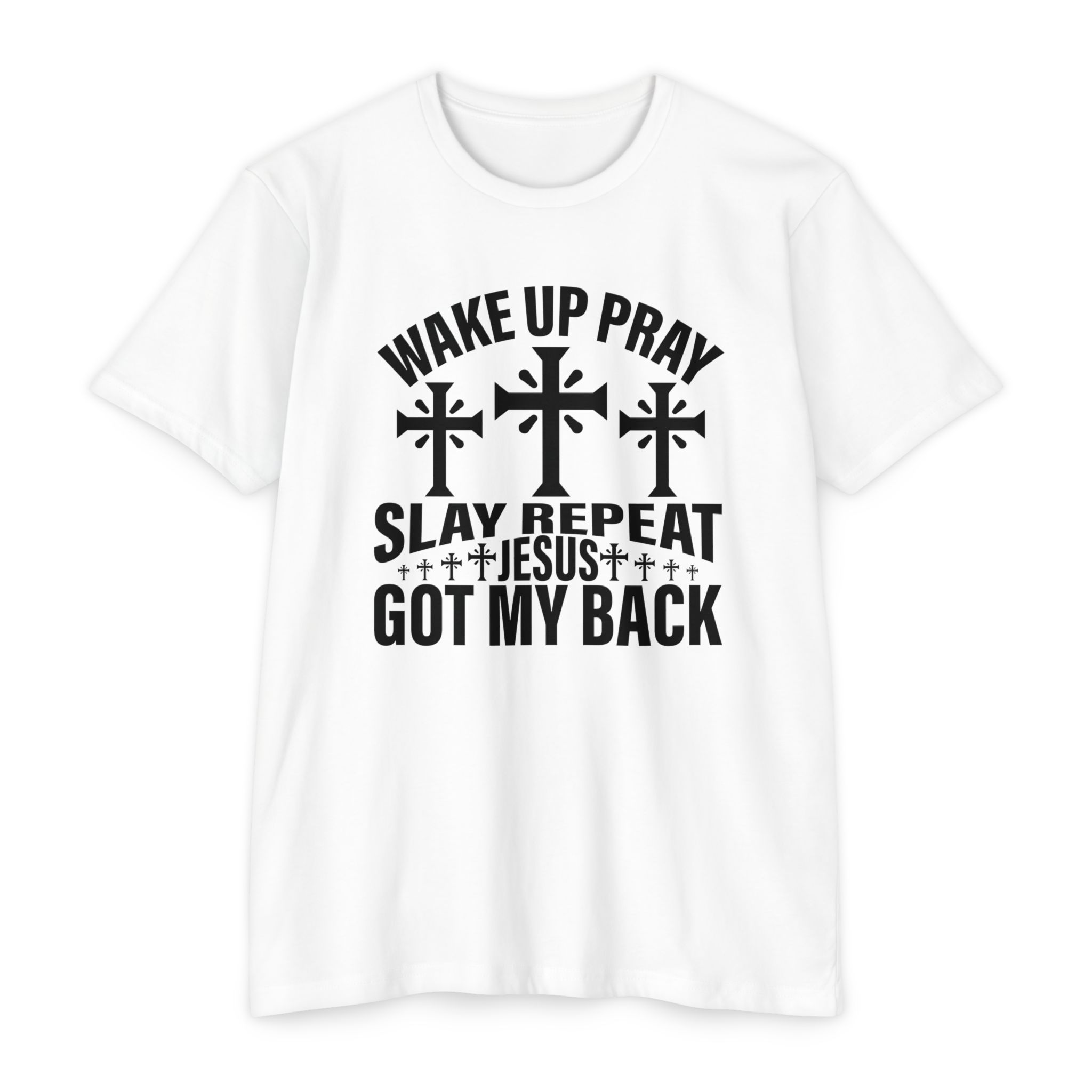 Wake Up and Pray Christian Women T-shirt - Image 2