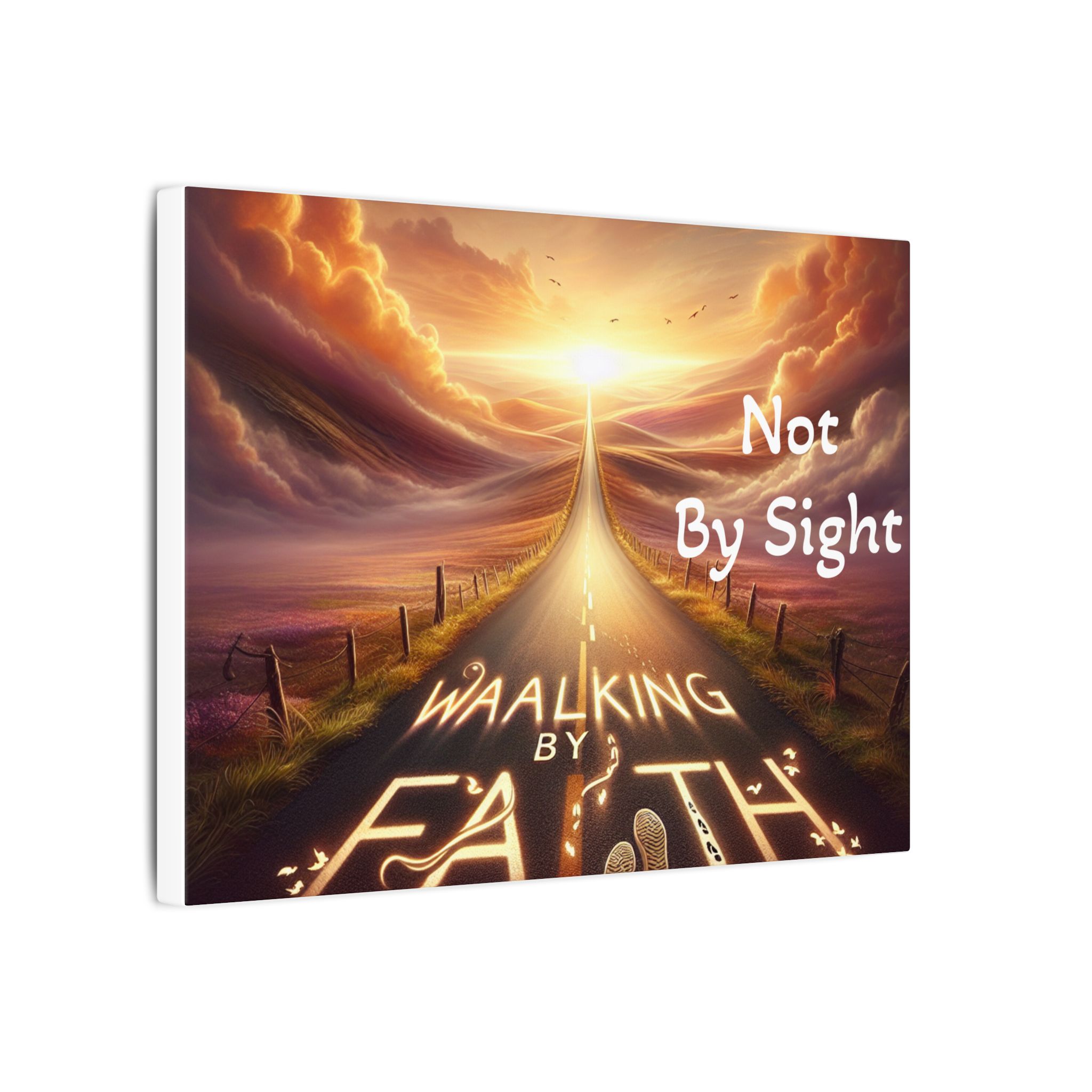 Christian Inspirational Wall Art, Walking By Faith Not By Sight, Motivational Canvas Decor for Home, Faith-Based Artwork, Uplifting Gift for Loved Ones - Image 2