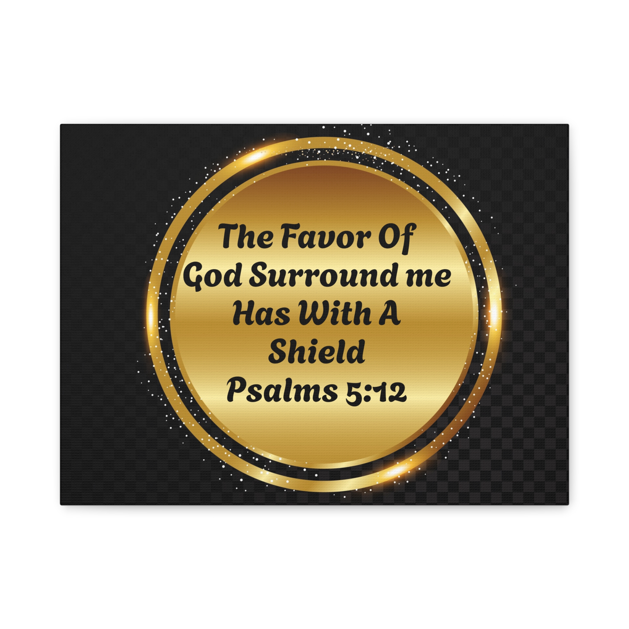 The Favor of God Surround Me as with a Shield Christian Matte Canvas Wall Art - Image 9