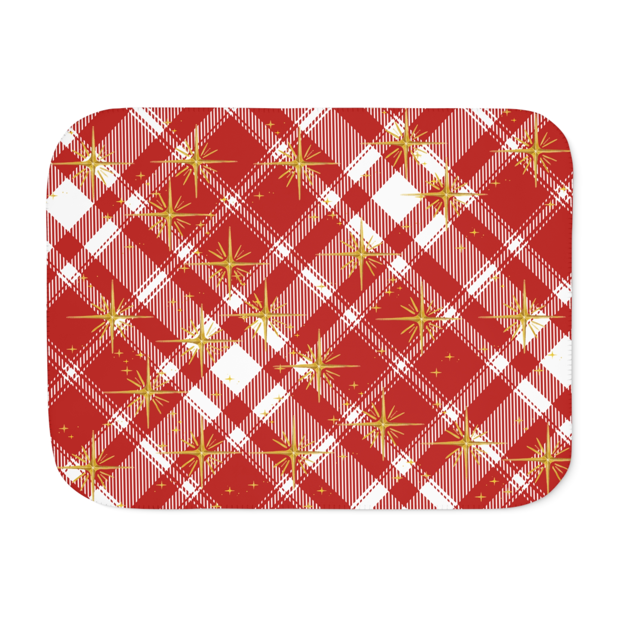 Red and Beige Plaid-Cozy Sherpa Blanket - Image 21