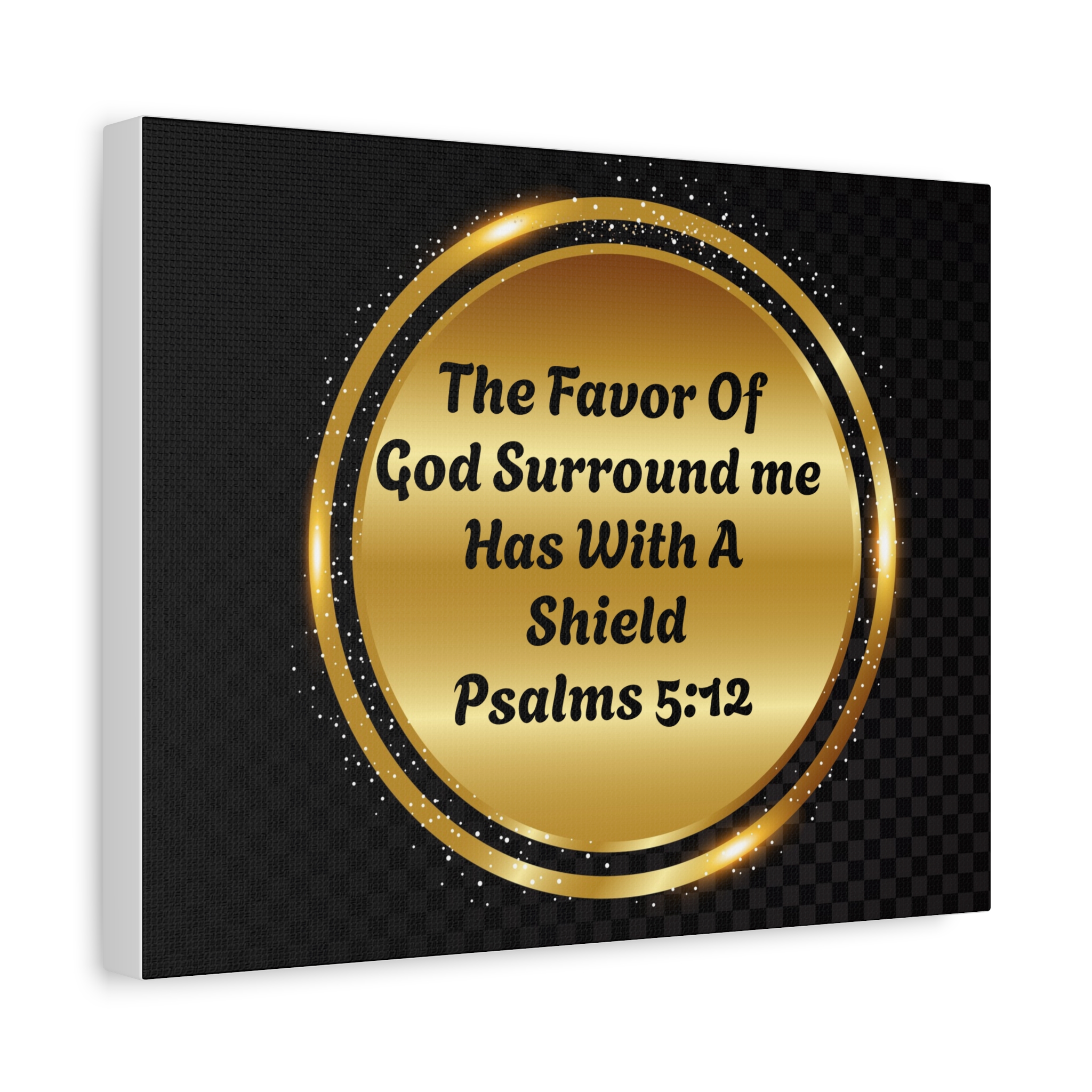 The Favor of God Surround Me as with a Shield Christian Matte Canvas Wall Art - Image 6