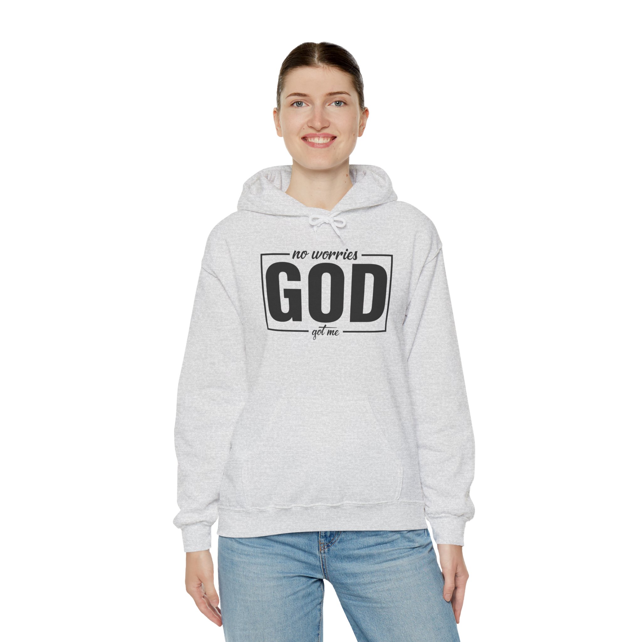 No Worries God Got Me Women Heavy Blend Hoodie - Image 15