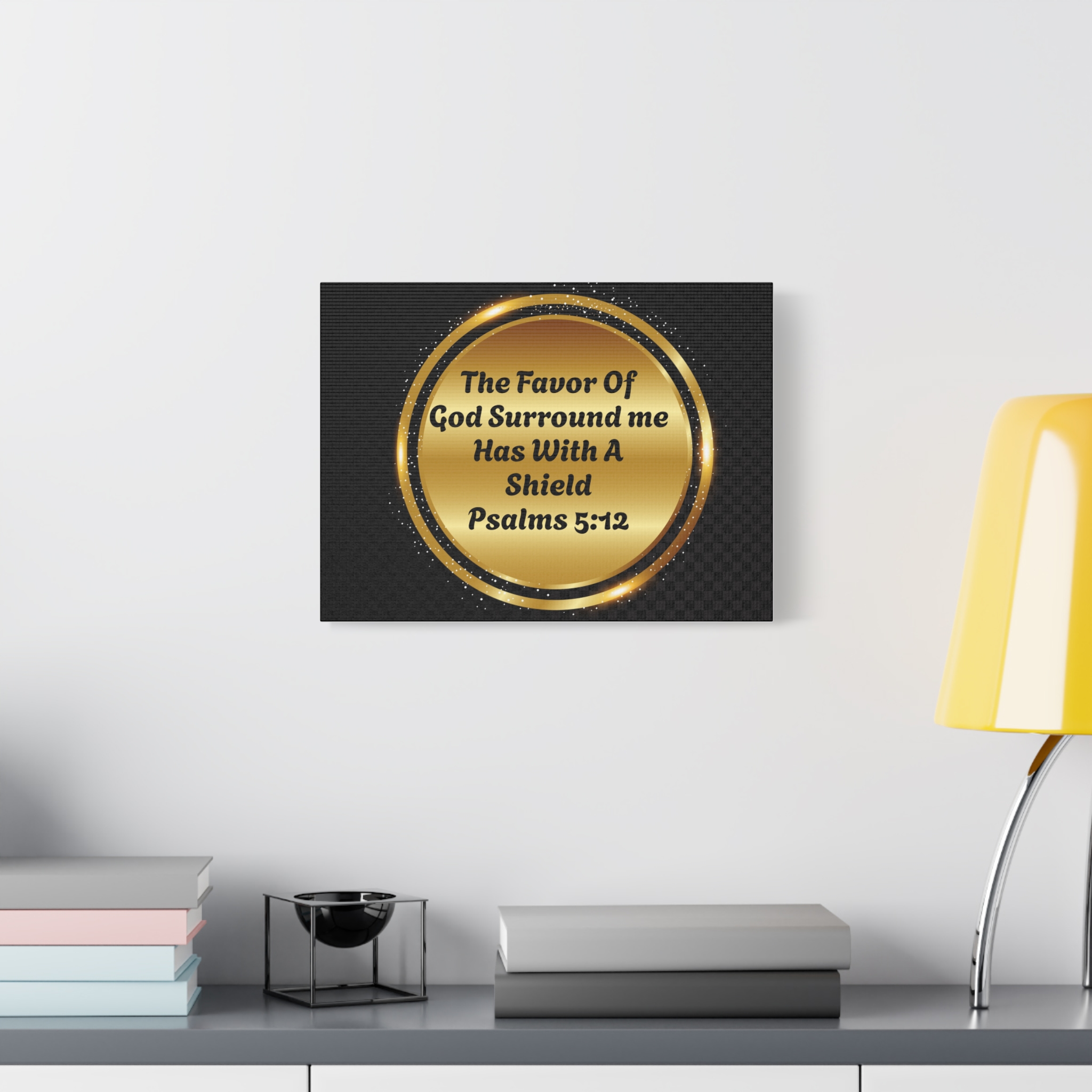 The Favor of God Surround Me as with a Shield Christian Matte Canvas Wall Art - Image 11