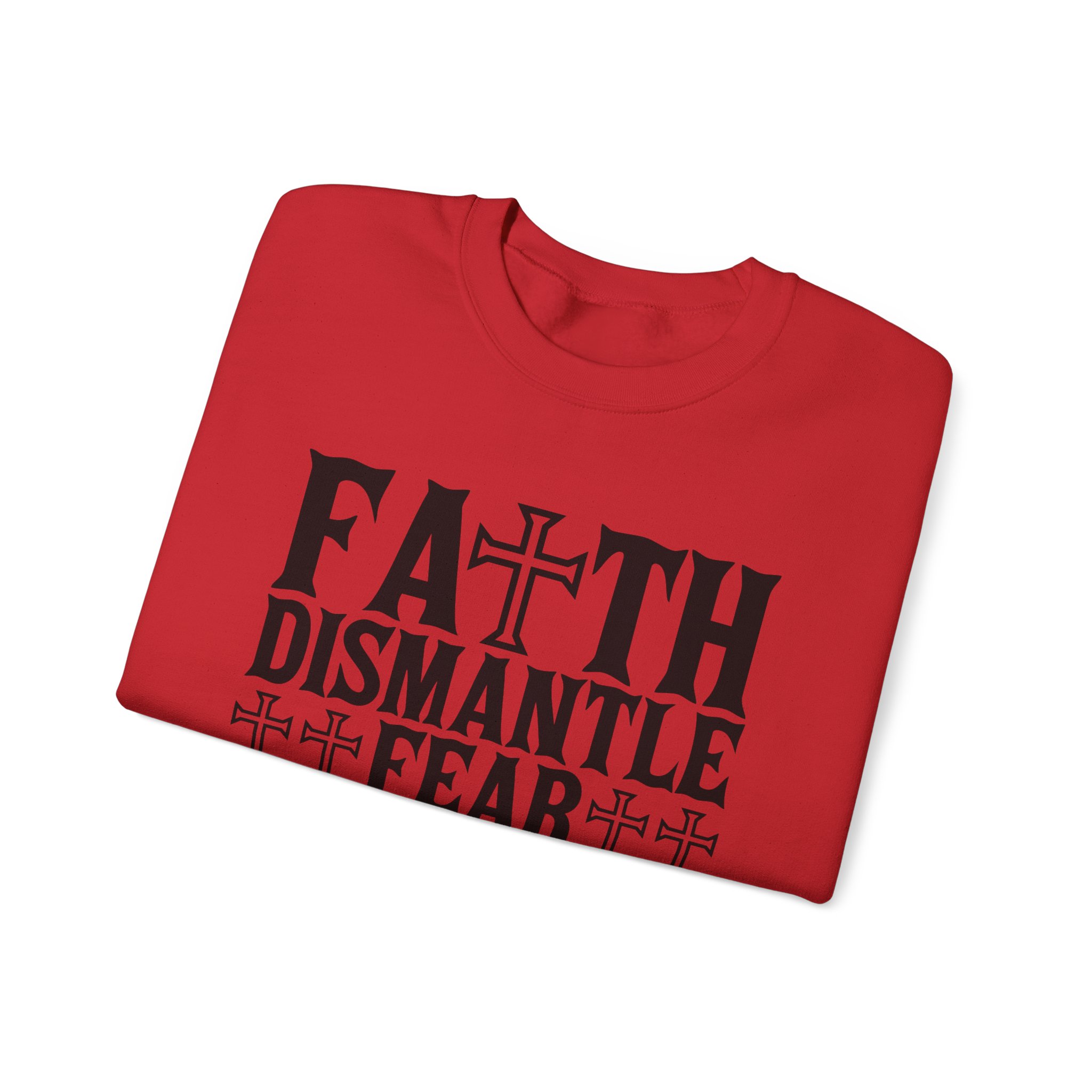 Faith Dismantle Fear Women Crewneck Sweatshirt - Image 8