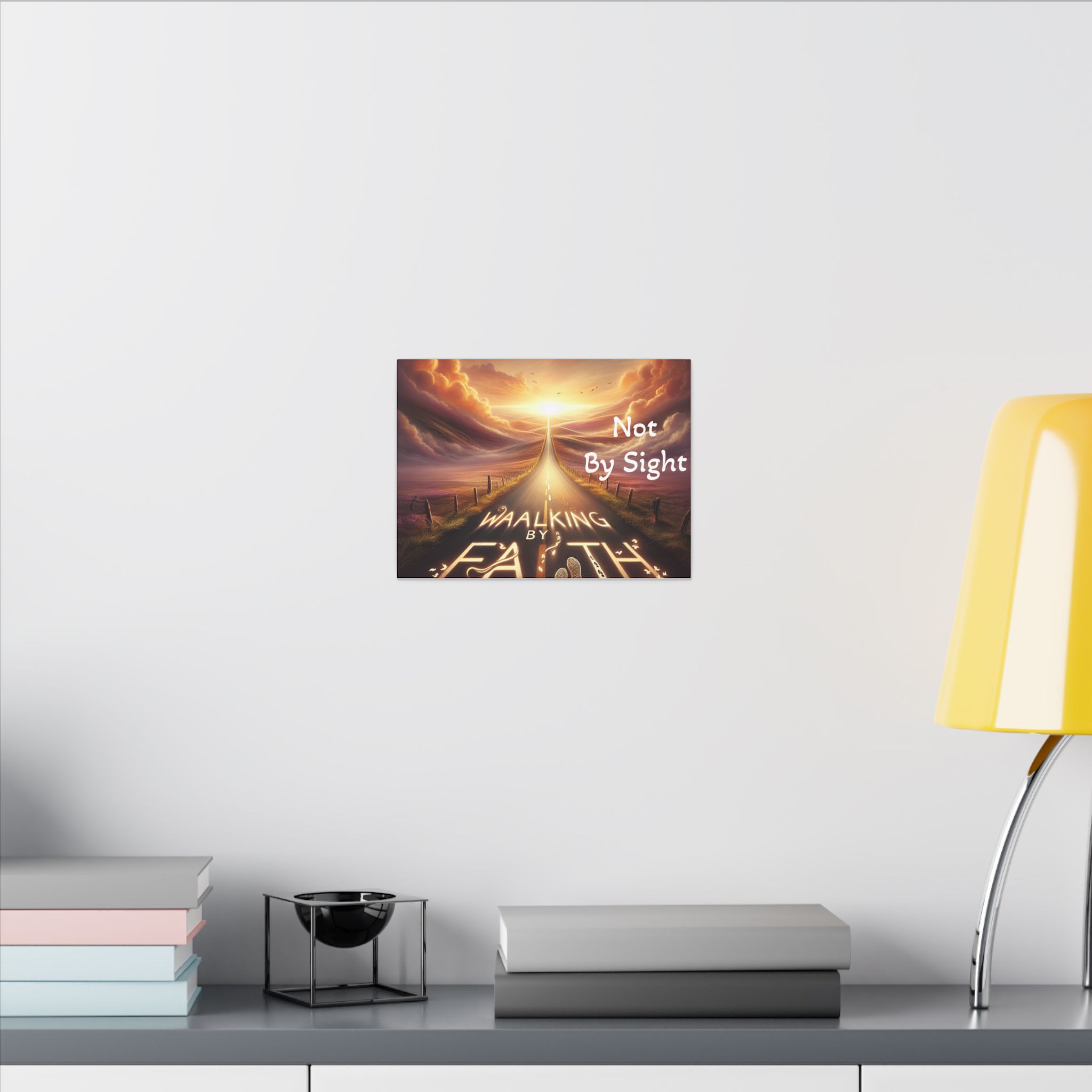 Christian Inspirational Wall Art, Walking By Faith Not By Sight, Motivational Canvas Decor for Home, Faith-Based Artwork, Uplifting Gift for Loved Ones - Image 4