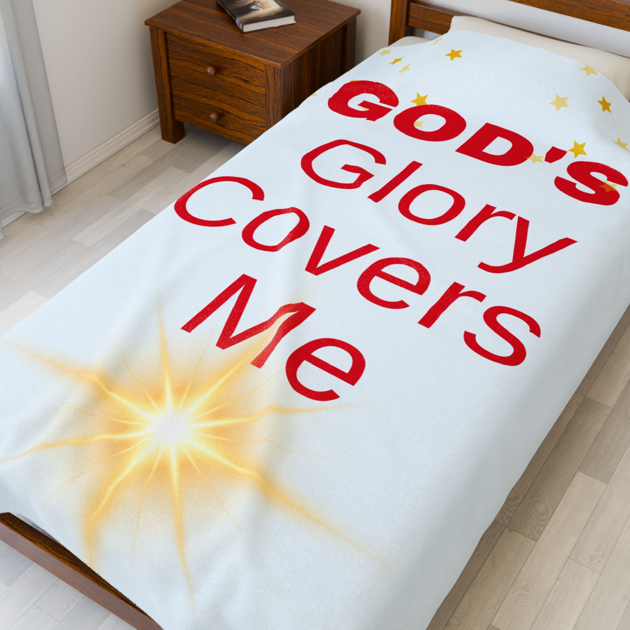 God's Glory Plush Blanket – Cozy Inspirational Throw for Comfort and Faith