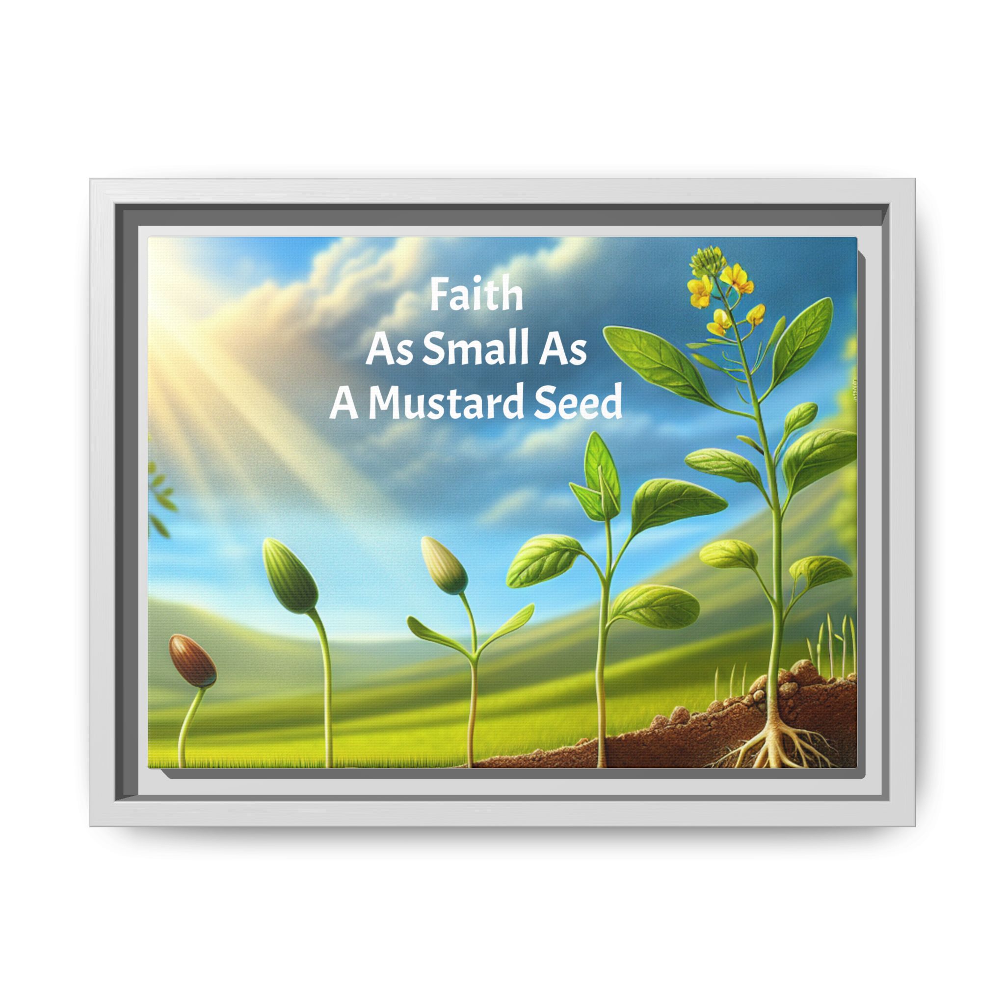Faith as Small as a Mustard Seed, Motivational Decor, Home Office Wall Art, Gift for Friends-Inspirational Framed Canvas Wall Art - Image 9