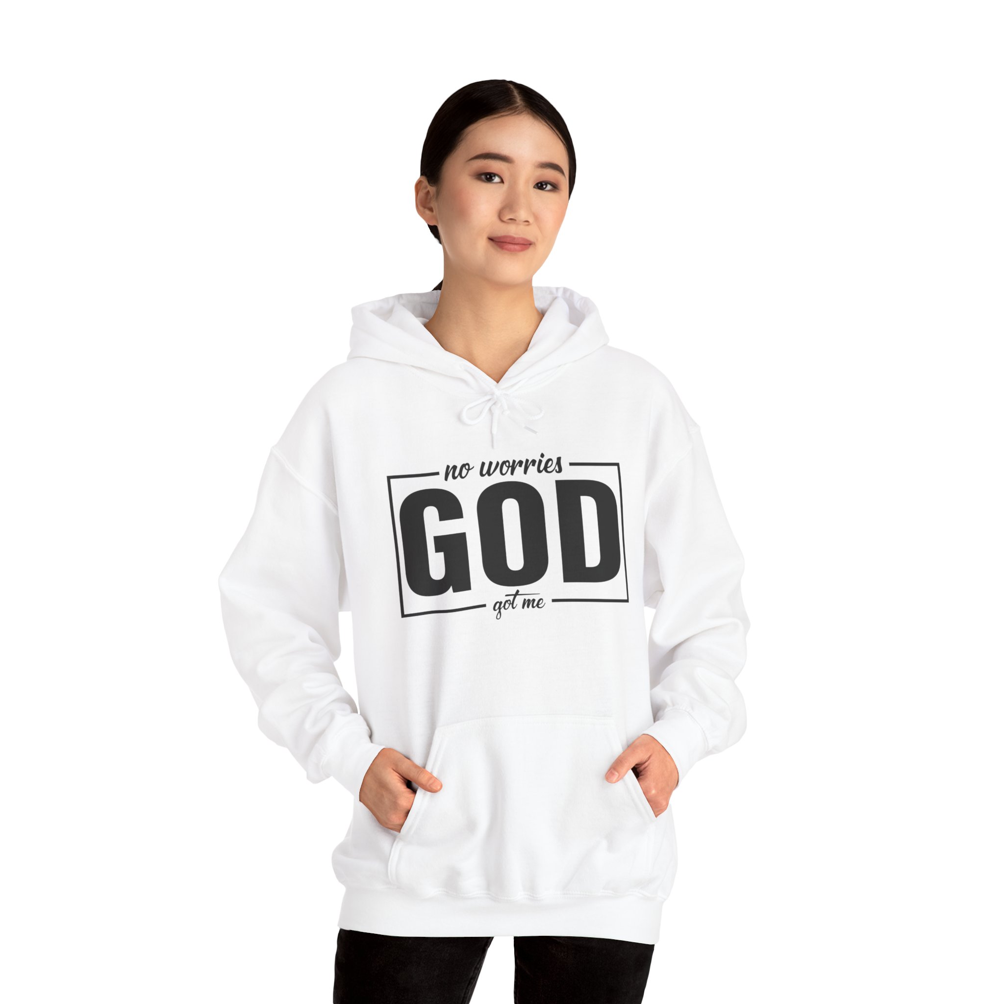 No Worries God Got Me Women Heavy Blend Hoodie - Image 8