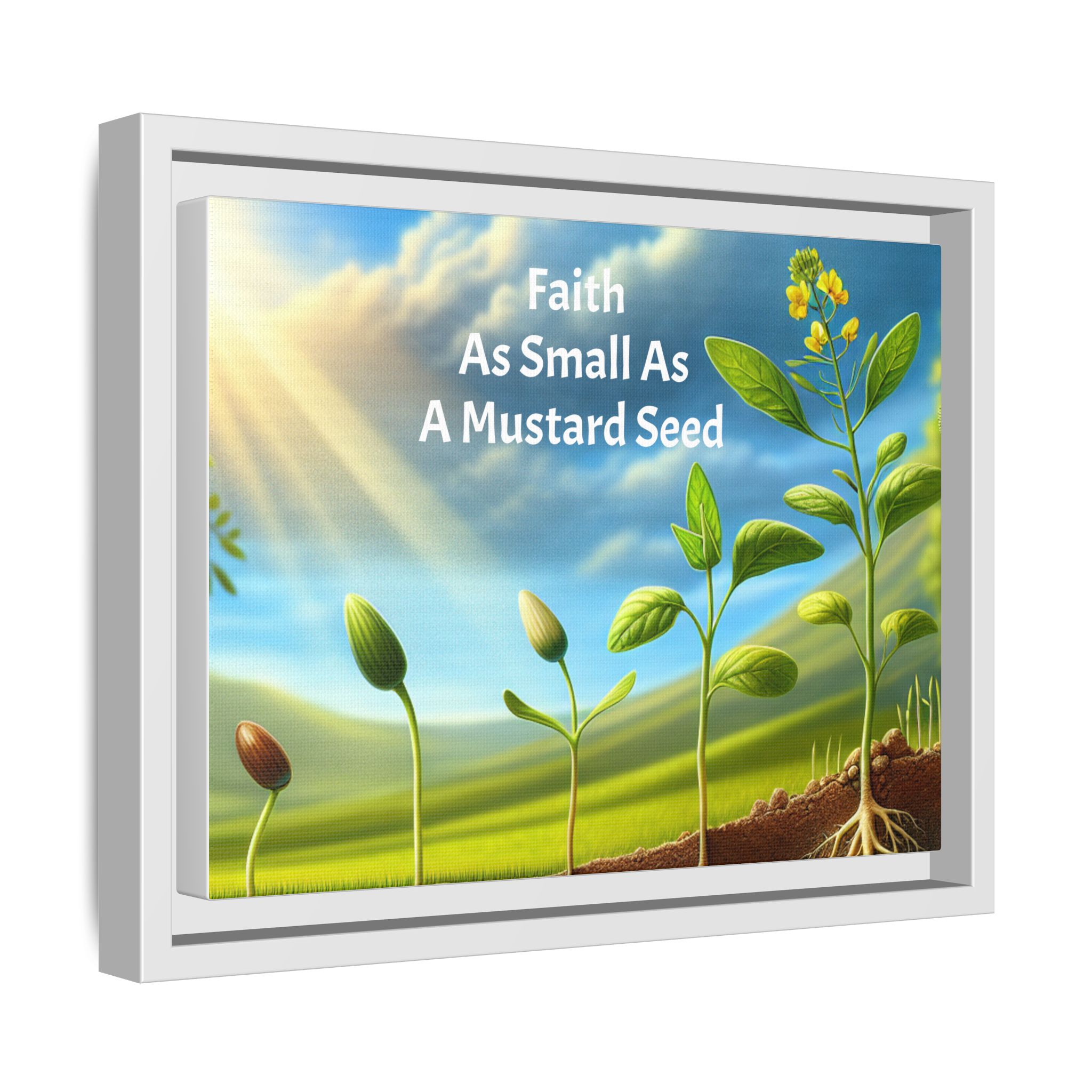 Faith as Small as a Mustard Seed, Motivational Decor, Home Office Wall Art, Gift for Friends-Inspirational Framed Canvas Wall Art - Image 10
