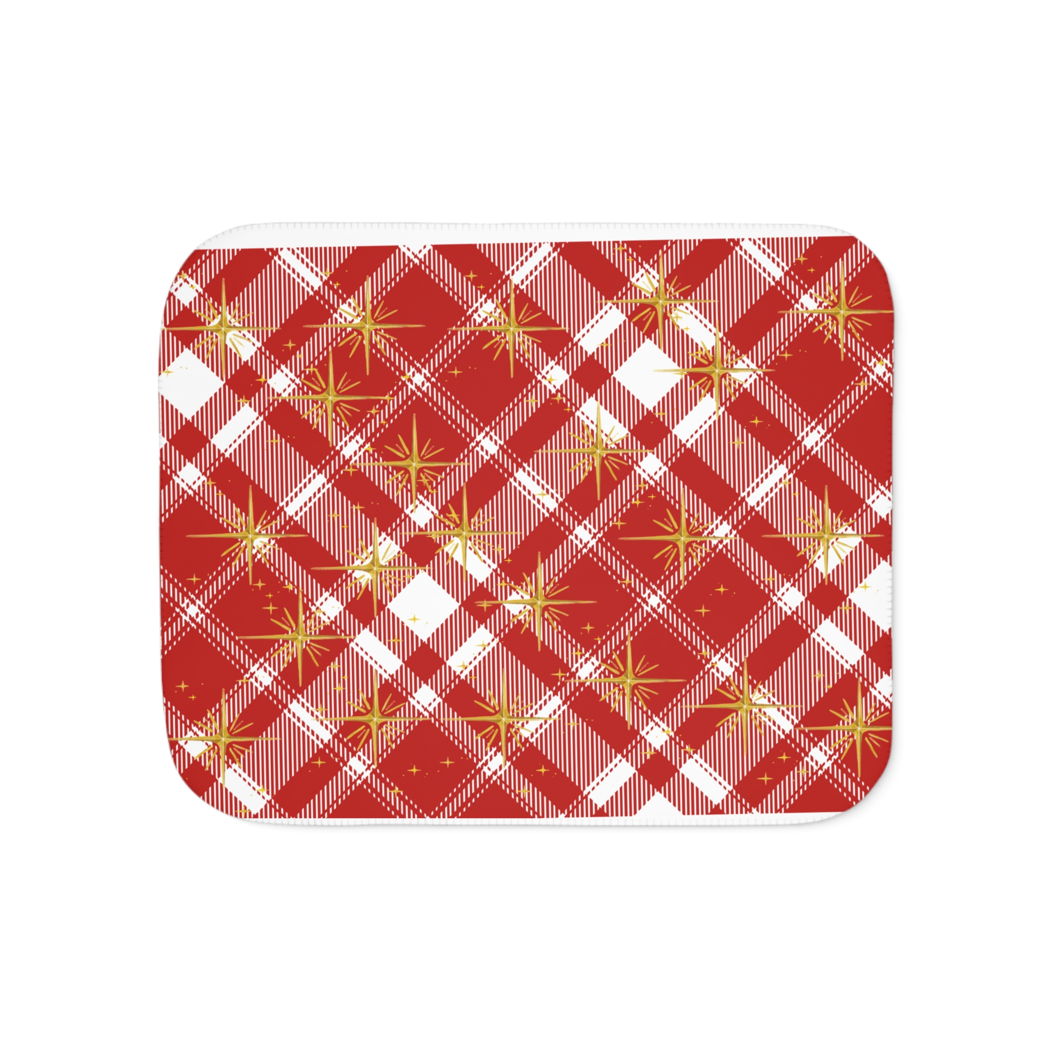 Red and Beige Plaid-Cozy Sherpa Blanket - Image 13