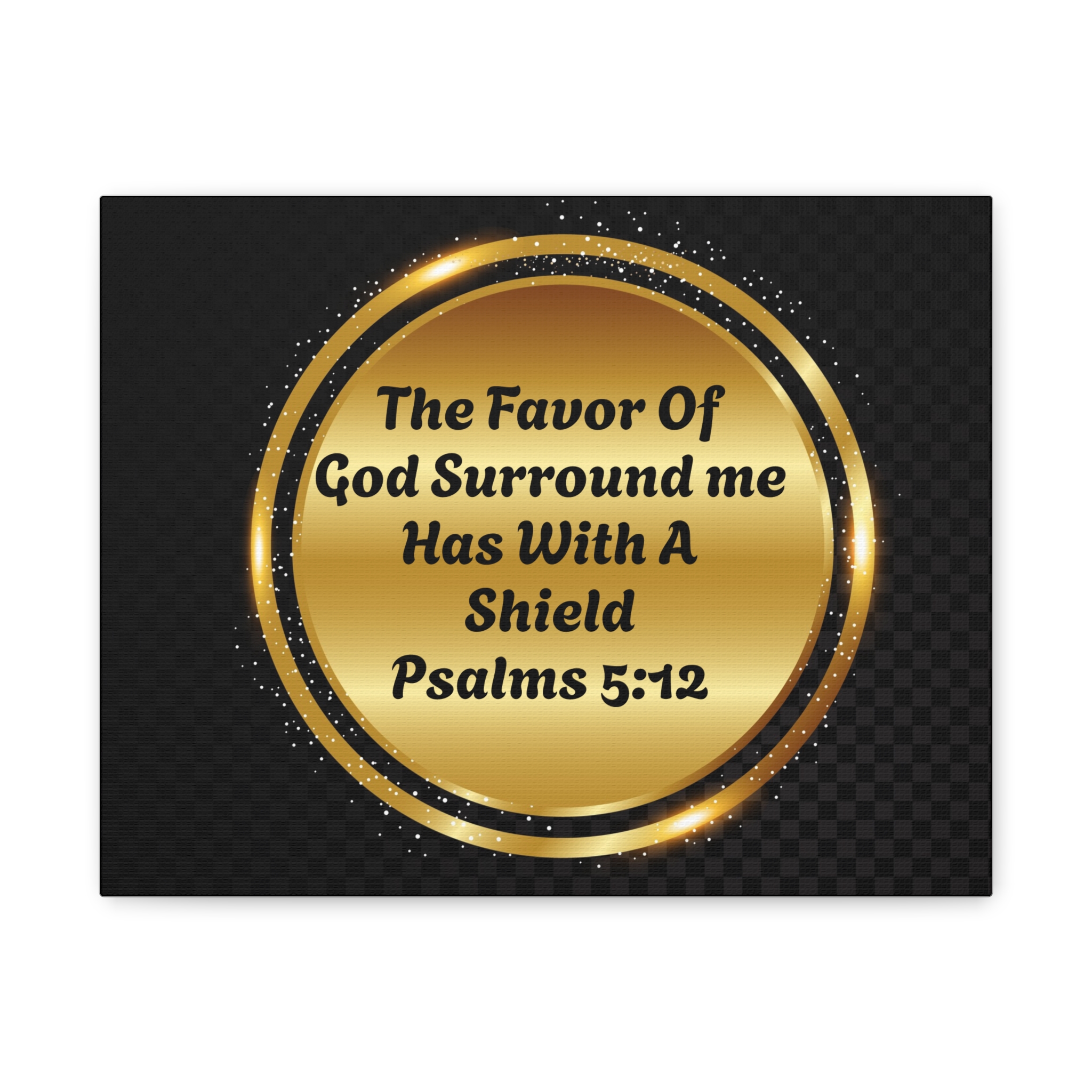 The Favor of God Surround Me as with a Shield Christian Matte Canvas Wall Art - Image 5