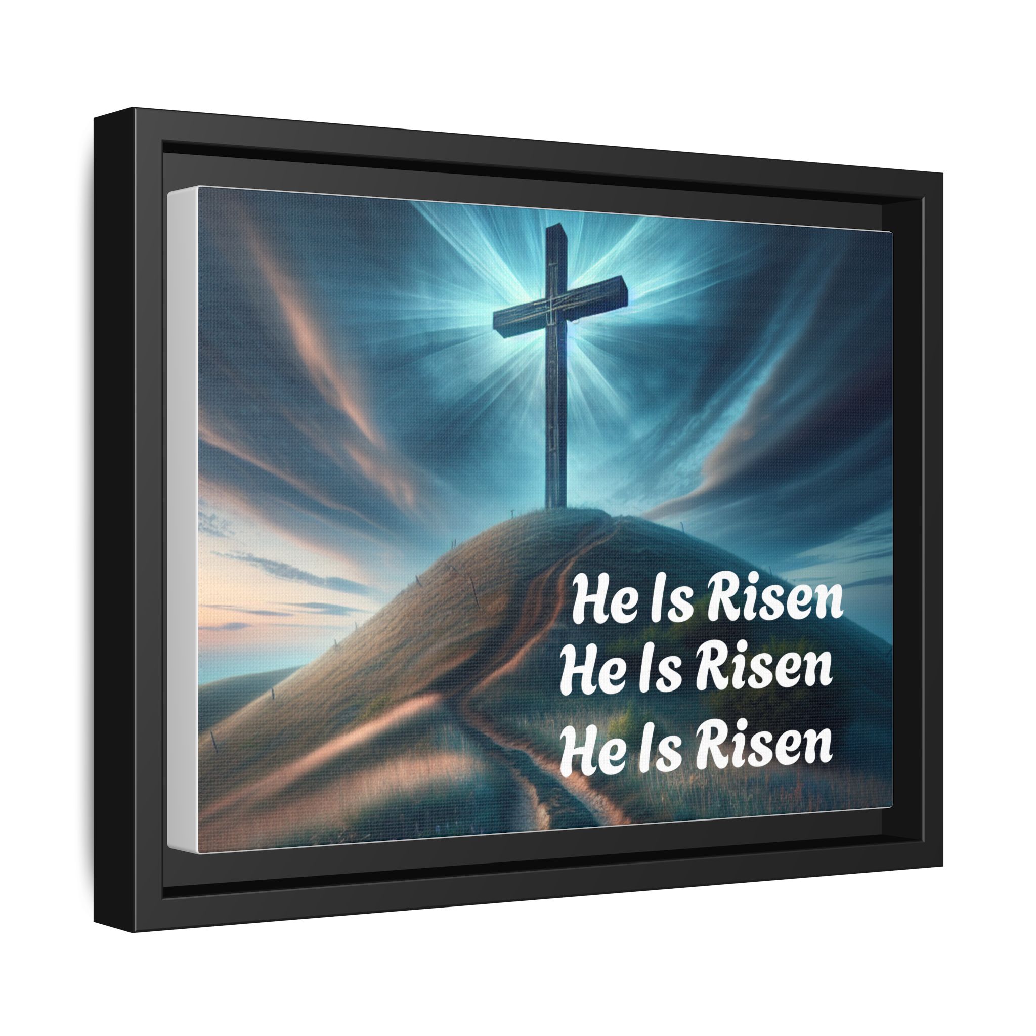 He Is Risen Religious Decor, Easter Decoration, Cross wall art, Christian Home Decor, Motivational Art Framed Inspirational Wall Art, - Image 2