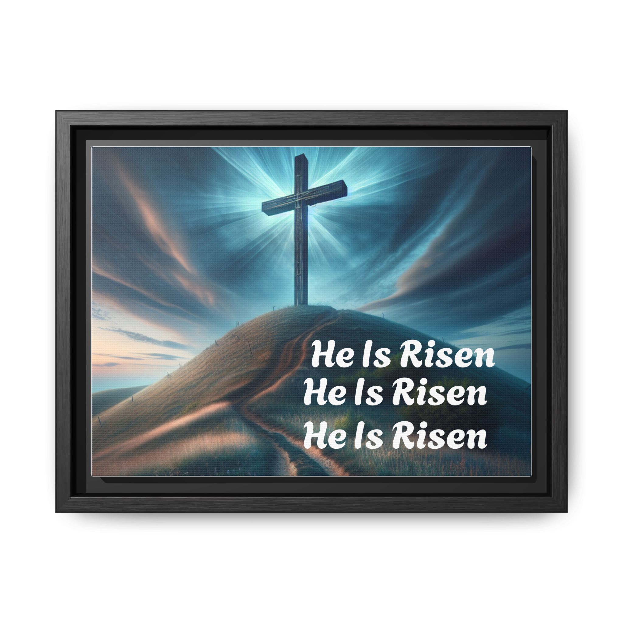 He Is Risen Religious Decor, Easter Decoration, Cross wall art, Christian Home Decor, Motivational Art Framed Inspirational Wall Art,
